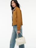 Beige Heritage TH Monogram Convertible Satchel  Women