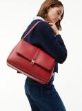 Red TH Monogram Crossbody Satchel  Women