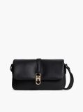 Black TH Monogram Flap Closure Crossbody Bag  Women