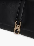 Black TH Monogram Flap Closure Crossbody Bag  Women