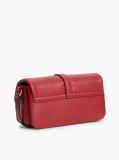Red TH Monogram Flap Closure Crossbody Bag  Women