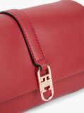 Red TH Monogram Flap Closure Crossbody Bag  Women