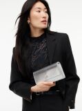 Silver Hilfiger Icon Metallic Chain Strap Wallet  Women
