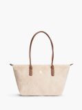 Black Popette Faux Fur Elongated Tote Bag  Women