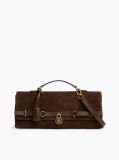 Brown The American Icon Suede Clutch  Women