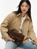 Brown The American Icon Suede Clutch  Women