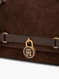 Brown The American Icon Suede Clutch  Women