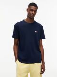 Blue Tommy Badge Crew Neck T-Shirt  Men