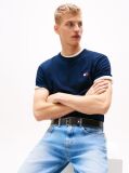 Blue Tommy Badge Crew Neck T-Shirt  Men