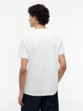 Beige Tommy Badge Crew Neck T-Shirt  Men