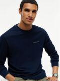 Μπλε Μακρυμάνικο T-Shirt Σε Slim Γραμμή Με Λογότυπο  Άνδρες
