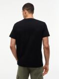 Μαύρο Slim T-shirt Με Λογότυπο Και Στρογγυλή Λαιμόκοψη  Άνδρες