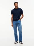 Blue Linear Logo Slim Crew Neck T-Shirt  Men