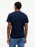 Blue Linear Logo Slim Crew Neck T-Shirt  Men