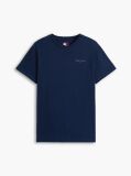 Blue Linear Logo Slim Crew Neck T-Shirt  Men