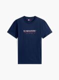 Μπλε Jersey T-Shirt Με Κλασική Λαιμόκοψη Και Λογότυπο  Άνδρες