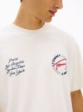 Μπεζ Άνετο T-Shirt Με Πίσω Λογότυπο  Άνδρες