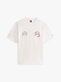 Μπεζ Άνετο T-Shirt Με Πίσω Λογότυπο  Άνδρες