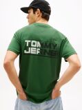 Πράσινο Άνετο Βαμβακερό T-Shirt Με Πίσω Λογότυπο  Άνδρες