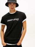 Black Logo Crew Neck Jersey T-Shirt  Men