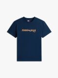 Μπλε T-Shirt Με Κλασική Λαιμόκοψη Και Λογότυπο  Άνδρες