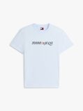 Μπλε T-Shirt Με Κλασική Λαιμόκοψη Και Λογότυπο  Άνδρες