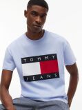 Blue Flag Badge Jersey Crew Neck T-Shirt  Men