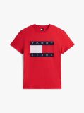 Κόκκινο T-Shirt Με Κλασική Λαιμόκοψη Και Σημαία  Άνδρες
