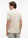 Beige Hilfiger Flag Regular Fit Pique Polo Shirt  Men