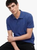 Blue Hilfiger Flag Regular Fit Pique Polo Shirt  Men
