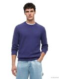 Blue Tommy Flag Slim Crew Neck Jumper  Men