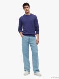 Blue Tommy Flag Slim Crew Neck Jumper  Men