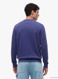 Blue Tommy Flag Slim Crew Neck Jumper  Men