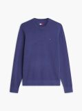 Blue Tommy Flag Slim Crew Neck Jumper  Men