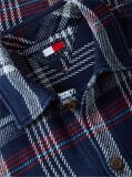 Multi Oversized Fit Check Textured Twill Overshirt  Men