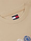 Μπεζ T-Shirt Σε Άνετη Γραμμή Με Λογότυπο Στην Πλάτη  Άνδρες