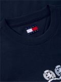 Μπλε T-Shirt Σε Άνετη Γραμμή Με Λογότυπο Στην Πλάτη  Άνδρες