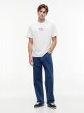 White Back Repeat Crest Logo Relaxed T-Shirt  Men