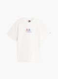 White Back Repeat Crest Logo Relaxed T-Shirt  Men