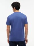 Μπλε T-Shirt Με Εφέ Peached Και Λογότυπο  Άνδρες