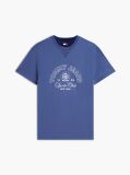 Μπλε T-Shirt Με Εφέ Peached Και Λογότυπο  Άνδρες