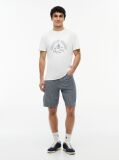 Άσπρο T-Shirt Με Εφέ Peached Και Λογότυπο  Άνδρες