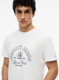 Άσπρο T-Shirt Με Εφέ Peached Και Λογότυπο  Άνδρες