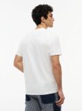 Άσπρο T-Shirt Με Εφέ Peached Και Λογότυπο  Άνδρες