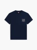 Blue Signature Logo Peached Jersey T-Shirt  Men