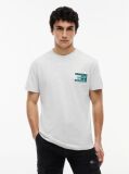 Grey Signature Logo Peached Jersey T-Shirt  Men