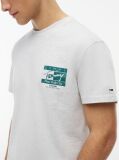 Grey Signature Logo Peached Jersey T-Shirt  Men