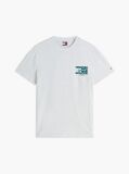 Grey Signature Logo Peached Jersey T-Shirt  Men