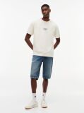 Μπεζ T-Shirt Σε Άνετη Γραμμή Με Σχέδιο Στην Πλάτη  Άνδρες