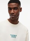 Μπεζ T-Shirt Σε Άνετη Γραμμή Με Σχέδιο Στην Πλάτη  Άνδρες